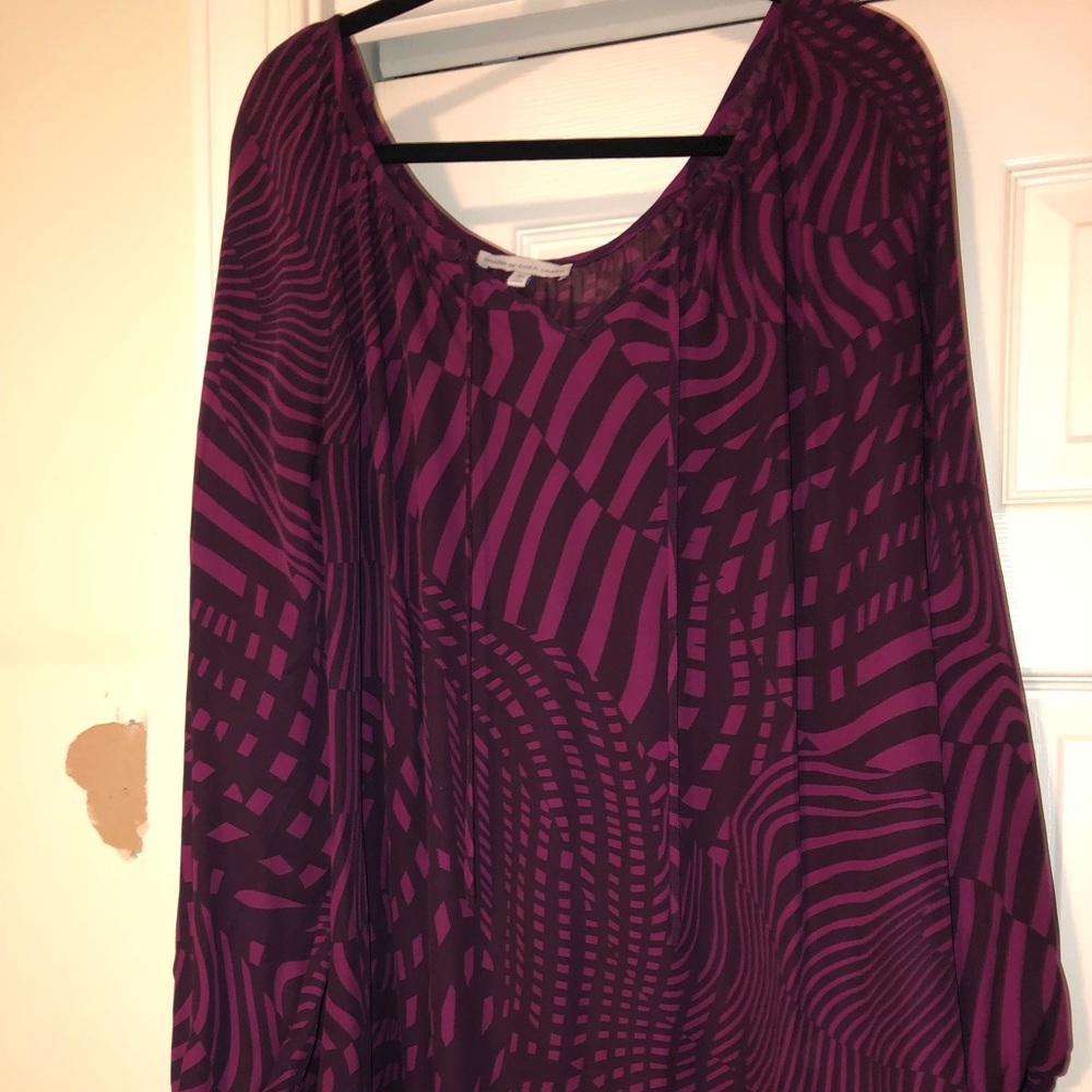 Purple and black blouse